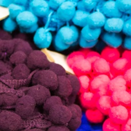 [003R] Ruban Galon Pompons Grand