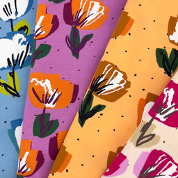 [S1776R] Jersey Printed Tulips