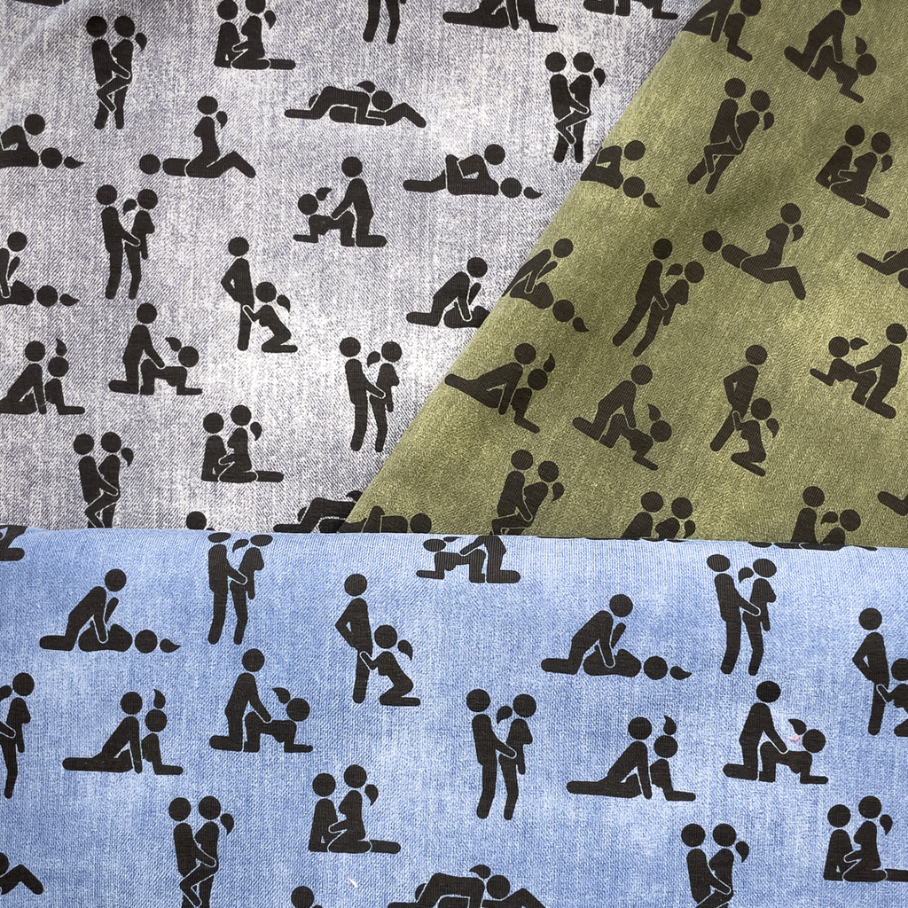 [S1819L] Jersey Printed Jeans With Kamasutra