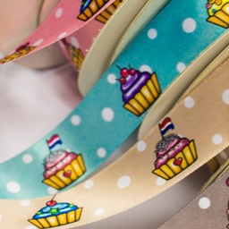 [038R] Satin Ribbon Cup-cakes