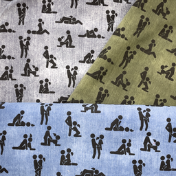 [S1819R] Jersey Printed Jeans With Kamasutra