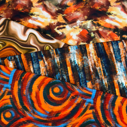 [S1837L] Jersey Digitaal Bedrukt Abstract Drawing