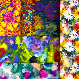 [S1890L] Jersey Impresión Digital Tema de Flores