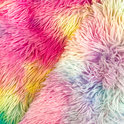 [S1854R] Pelo Largo De Piel De Arco Iris