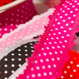 [044R] Ribbon Printed With Lace