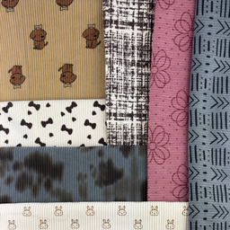 [S1895R] Cordon Côtelé Imprimé Stretch New Mix