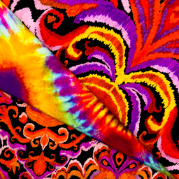 [S1948L] Viscose Lycra Lourd Imprimé Numérique Ancien