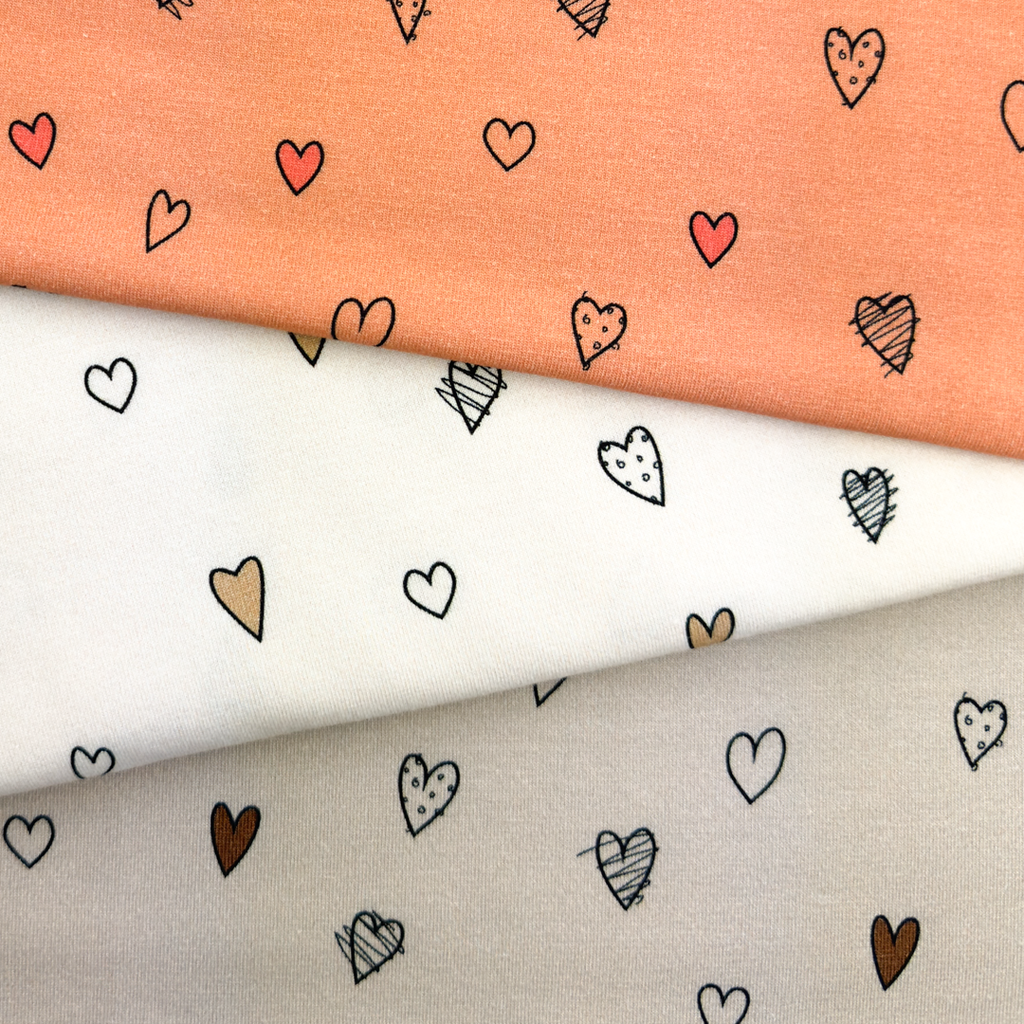 [S2003L] Jersey Printed Cute Hearts