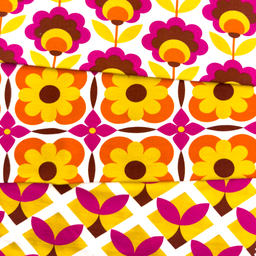 [S1905R] Viscose Lycra Heavy Digital Printed Retro