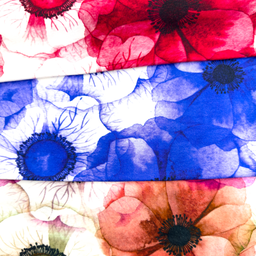 [S1913R] Viskose-Lycra Heavy Digital Gedruckt Riesige Blumen