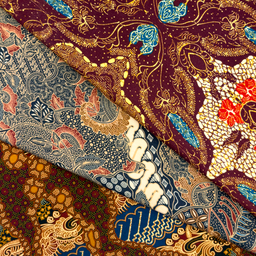 [S1952R] Viskos Lycra Tung Digitaltryckt Batik