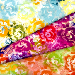 [S1956R] Viscose Lycra Lourd Imprimé Numérique Des Roses