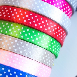 [064R] Satin Ribbon Dot 15 mm