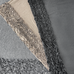 [S2055L] Jersey Italian Turquia With Stitched Flowers