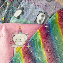 [S2072L] Wellness Fleece Glow In The Dark Panda and Friends