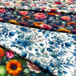 [S2099L] Viscose Lycra Heavy Digital Printed Iris