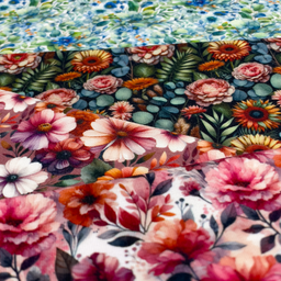 [S2101L] Viscose Lycra Heavy Digital Printed Sunny Flowers