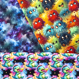 [S2124R] French Terry Digital Printed Bright Designs