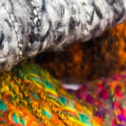 [075R] Braided Wool Ribbon Angora Acrylic Multi