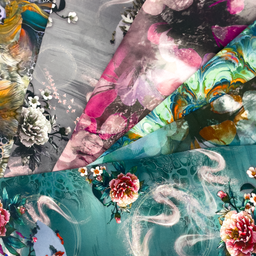 [S2166R] Rayon Digital Printed Lilly
