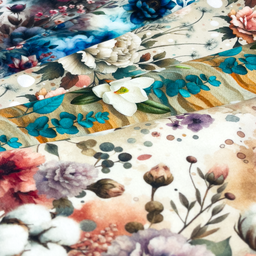 [S2185R] Jersey Digital Printed Beautiful Flowers