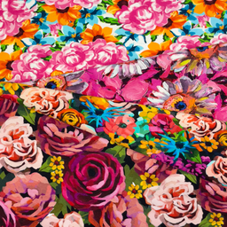 [S1840R] Jersey Digital Printed Elegance Floral Pattern