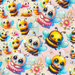 [S2269L] Jersey Digital Printed Cute Bee's