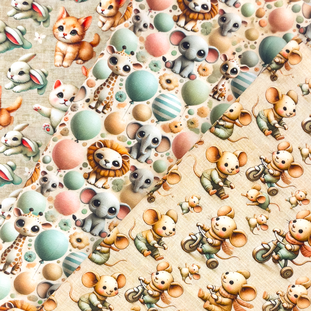 [S2295L] Jersey Digital Printed Furry Friends