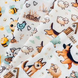 [S2324L] Jersey Digital Printed Dog's And Sheep's