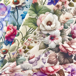 [S2306R] Viscose Linen Digital Printed Casia