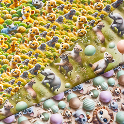 [S2311R] Poplin Digital Printed Jungle Friends