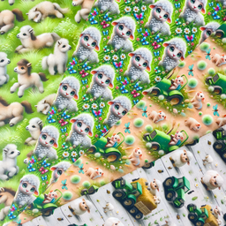 [S2315R] Poplin Digital Printed Greenland