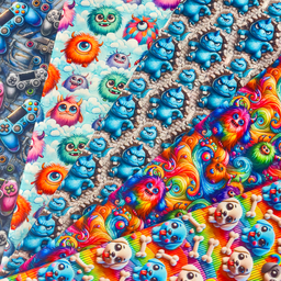 [S2316R] Poplin Digital Printed Fun And Games