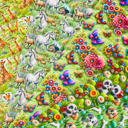 [S2318R] Poplin Digital Printed Animal Mix