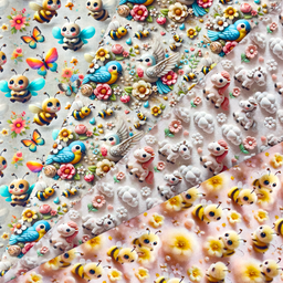 [S2319R] Poplin Digital Printed Busy Bee's