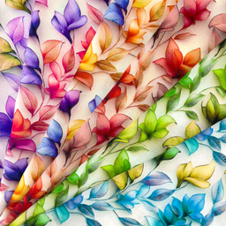[S2359L] Rayon Digital Printed Leafs