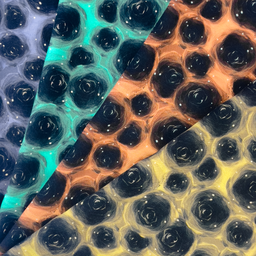 [S2364L] Rayon Digital Printed Black Holes