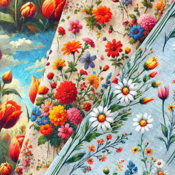 [S2375L] Viscose Lycra Heavy Digital Printed Iris