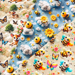 [S2288R] Jersey Digital Printed 3D Animals