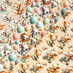 [S2295R] Jersey Digital Printed Furry Friends