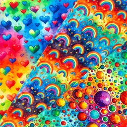 [S2297R] Jersey Digital Printed Colourful Scene