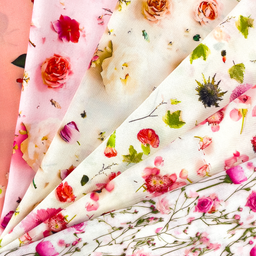 [S2358R] Rayon Digital Printed Pink Flowers