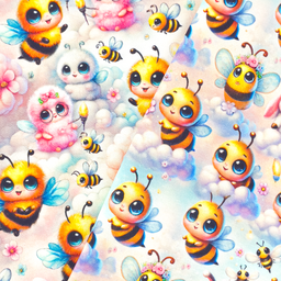 [S2266R] Jersey Digital Printed Happy Bee's