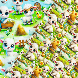 [S2268R] Jersey Digital Printed Sheepie's