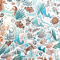 [S2327R] Jersey Digital Printed Sea Life