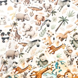 [S2328R] Jersey Digital Printed Safari Life