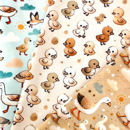 [S2333R] Jersey Digital Printed Gooses And Duck