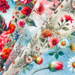 [S2372R] Viscose Lycra Heavy Digital Printed Prim