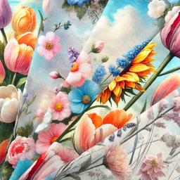 [S2373R] Viscose Lycra Heavy Digital Printed Summer Skye