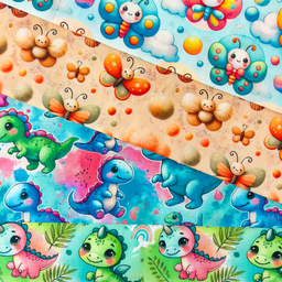 [S2410R] Poplin Digital Printed Sweet And Colorful